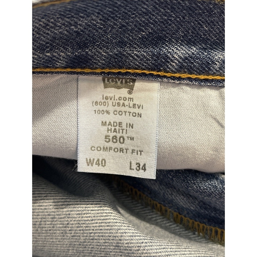 Vintage Y2K Levi's 560 Comfort Fit Jeans Men 40x34 Blue Tapered Leg (Med Wash) - Picture 9 of 11